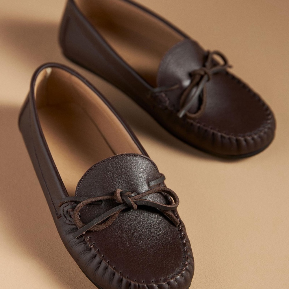 By Anthropologie Bow Driving Loafers